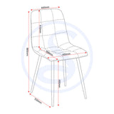 Marble Dining Table With 4 Dining Chairs - Fenton