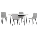 Marble Dining Table With 4 Dining Chairs - Fenton