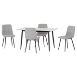 Marble Dining Table With 4 Dining Chairs - Fenton