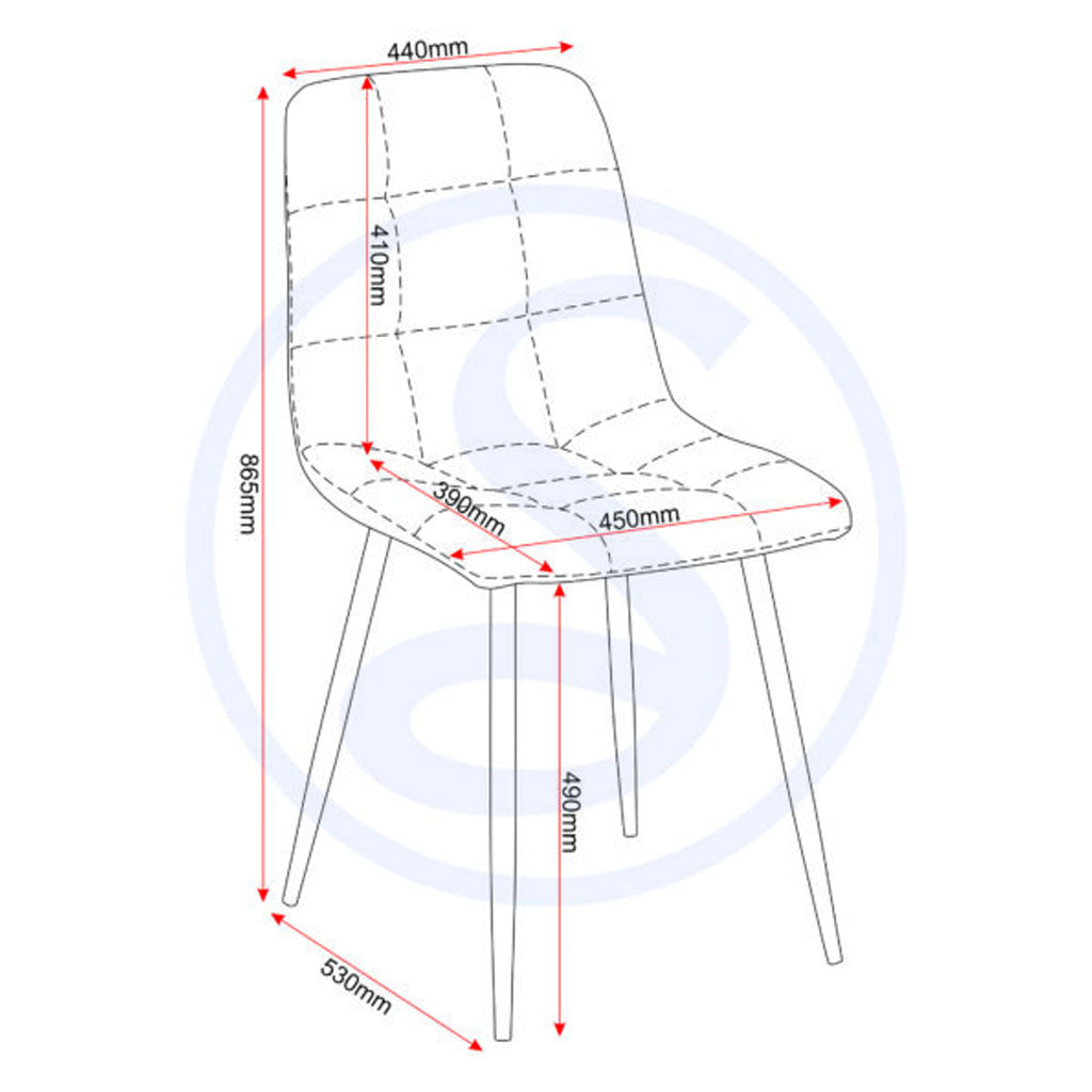 Marble Dining Table With 6 Dining Chairs - Fenton