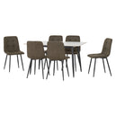 Marble Dining Table With 6 Dining Chairs - Fenton