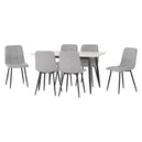 Marble Dining Table With 6 Dining Chairs - Fenton