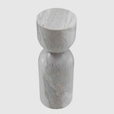 Marble Lamp Table 20cm Wide Round - Salt