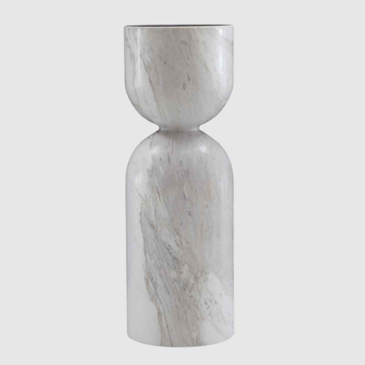 Marble Lamp Table 20cm Wide Round - Salt