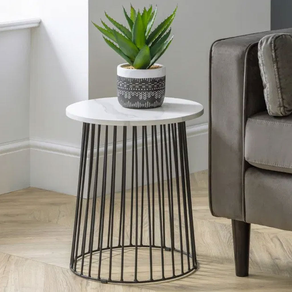 Marble Lamp Table Round - Broadway