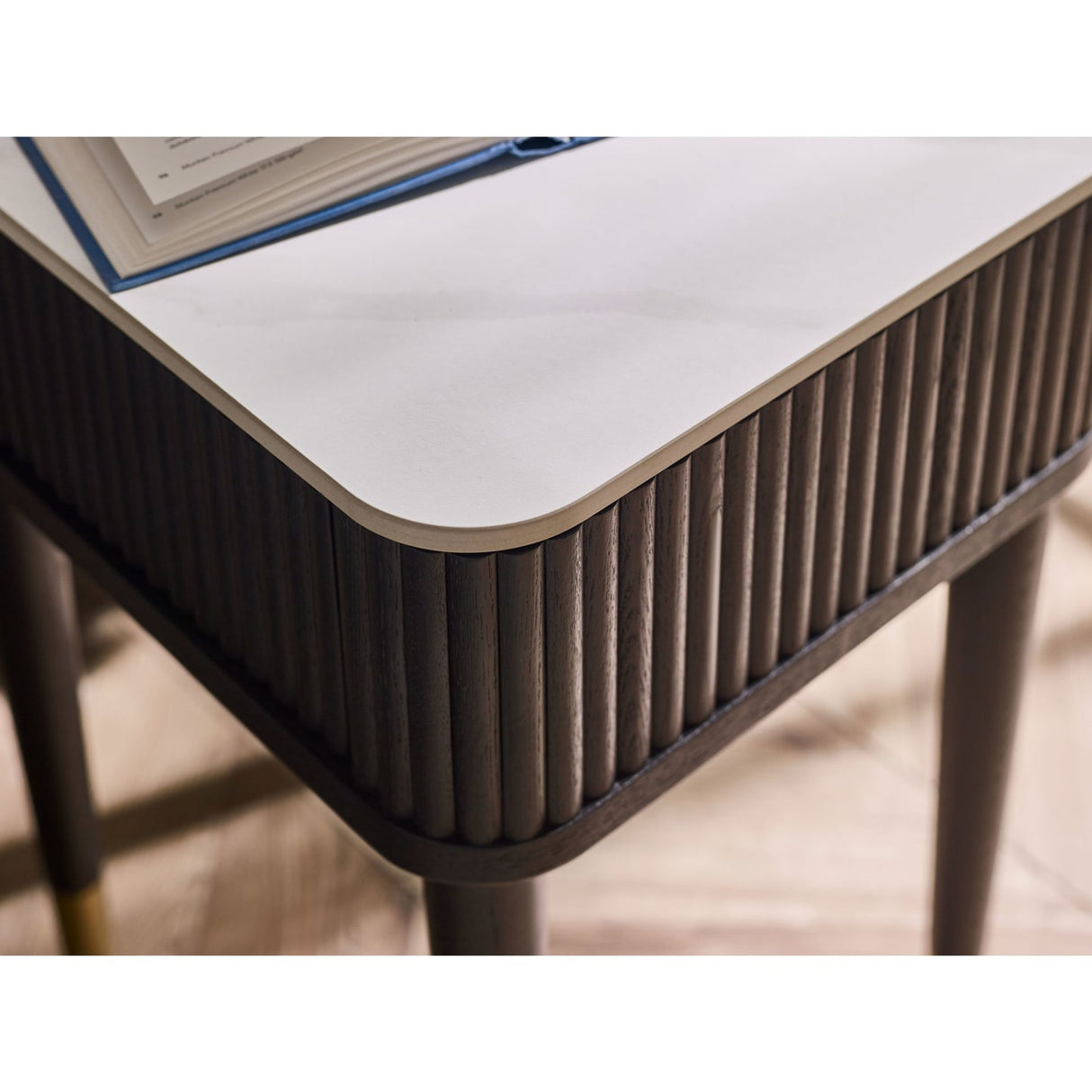 Marble Lamp Table With 1 Drawer - Louis