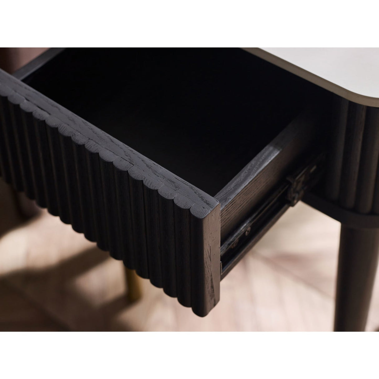 Marble Lamp Table With 1 Drawer - Louis