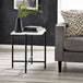 Marble Lamp Table With Metal Legs - Siena