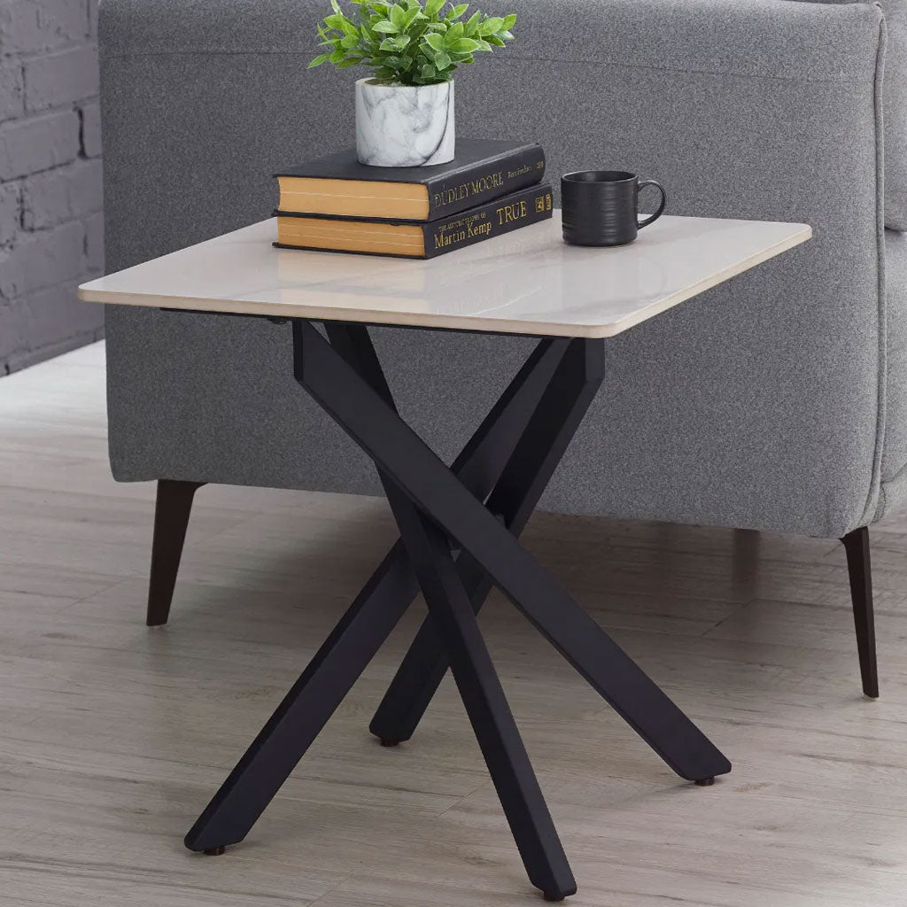 Marble Side Table Square - Bradley