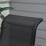 Mesh Fabric  3 Pieces Garden Gliding Chair Set With Glass Top Coffee Table - Velmora
