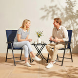 Mesh Fabric Folding Garden Chairs in Set of 2 - Velmora