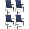 Mesh Fabric Folding Garden Chairs in Set of 4 - Velmora