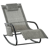 Mesh Fabric Garden Rocking Chair - Velmora