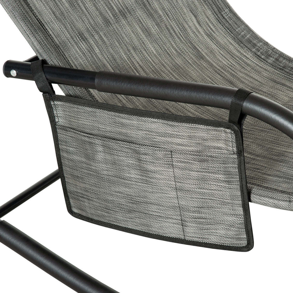 Mesh Fabric Garden Rocking Chair - Velmora