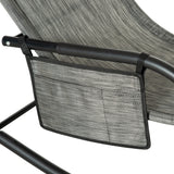 Mesh Fabric Garden Rocking Chair - Velmora