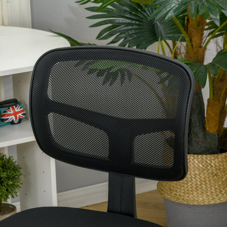 Mesh Fabric Home And Office Chair 43cm Wide Without Arms - Velmora