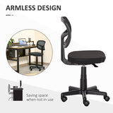 Mesh Fabric Home And Office Chair 43cm Wide Without Arms - Velmora