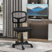 Mesh Fabric Home And Office Chair 43cm Wide Without Arms - Velmora