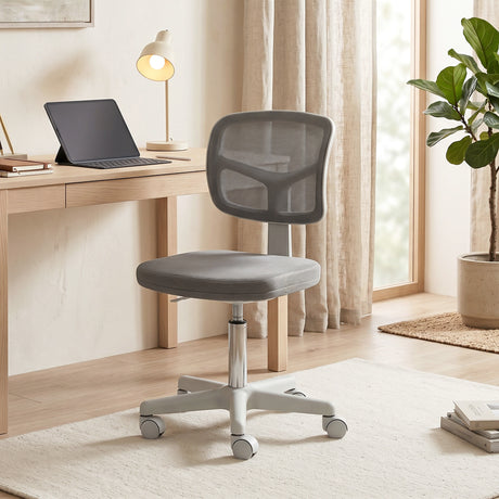 Mesh Fabric Home And Office Chair 43cm Wide Without Arms - Velmora