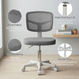 Mesh Fabric Home And Office Chair 43cm Wide Without Arms - Velmora