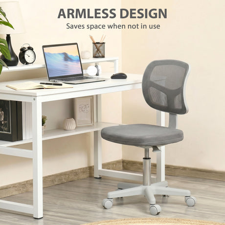Mesh Fabric Home And Office Chair 43cm Wide Without Arms - Velmora
