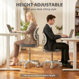 Mesh Fabric Home And Office Chair 43cm Wide Without Arms - Velmora