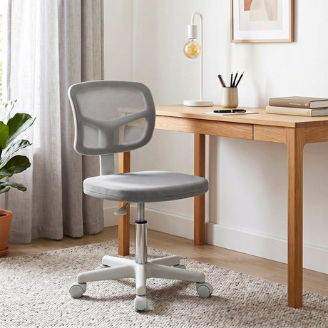 Mesh Fabric Home And Office Chair 43cm Wide Without Arms - Velmora