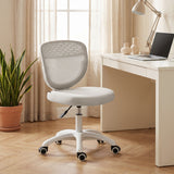 Mesh Fabric Home And Office Chair 44cm Wide Armless - Velmora
