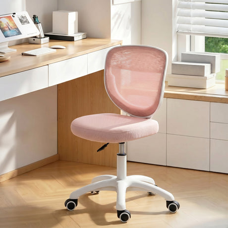 Mesh Fabric Home And Office Chair 44cm Wide Armless - Velmora
