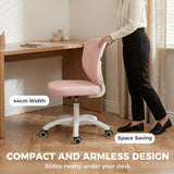 Mesh Fabric Home And Office Chair 44cm Wide Armless - Velmora