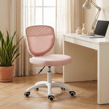 Mesh Fabric Home And Office Chair 44cm Wide Armless - Velmora