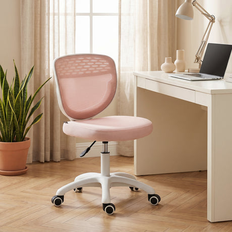 Mesh Fabric Home And Office Chair 44cm Wide Armless - Velmora