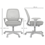 Mesh Fabric Home And Office Chair 55cm Wide - Velmora