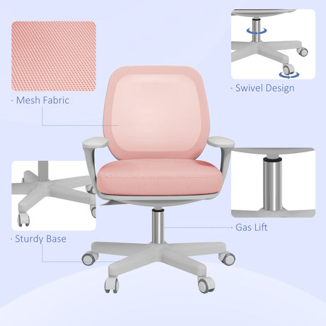 Mesh Fabric Home And Office Chair 55cm Wide - Velmora
