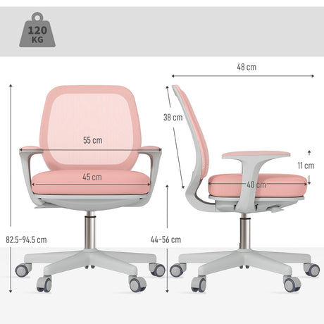 Mesh Fabric Home And Office Chair 55cm Wide - Velmora
