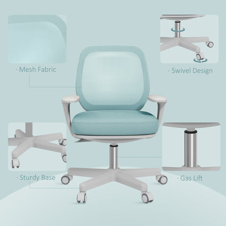 Mesh Fabric Home And Office Chair 55cm Wide - Velmora