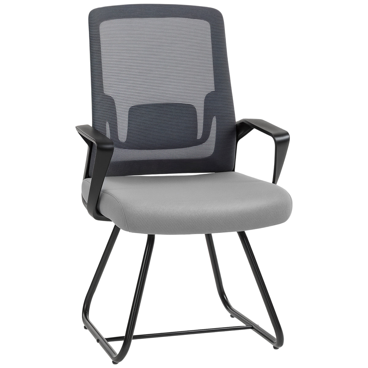 Mesh Fabric Home And Office Chair 57cm Wide With Metal Base - Velmora