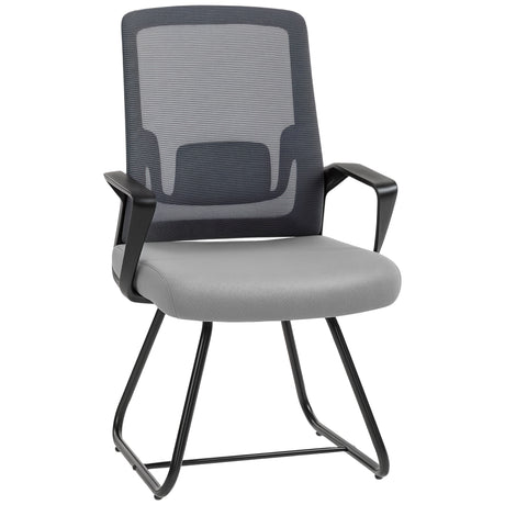 Mesh Fabric Home And Office Chair 57cm Wide With Metal Base - Velmora