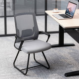 Mesh Fabric Home And Office Chair 57cm Wide With Metal Base - Velmora