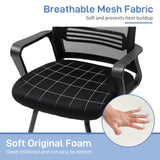 Mesh Fabric Home And Office Chair 58.5cm Wide With Metal Base - Velmora
