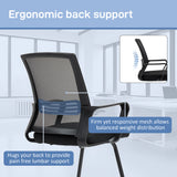 Mesh Fabric Home And Office Chair 58.5cm Wide With Metal Base - Velmora