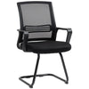 Mesh Fabric Home And Office Chair 58.5cm Wide With Metal Base - Velmora