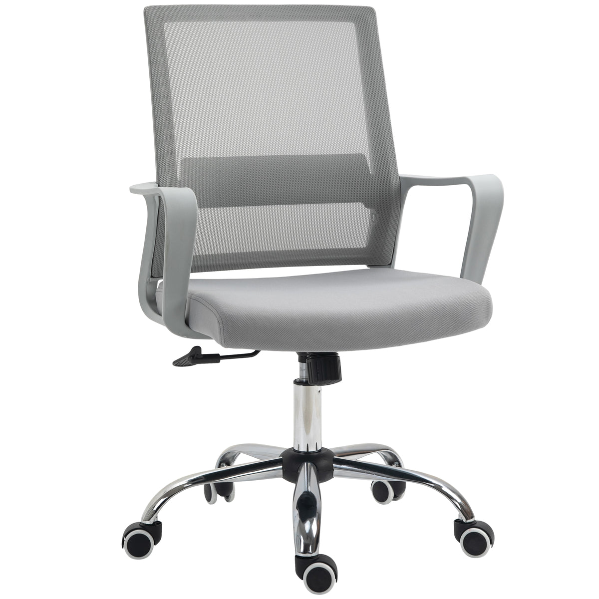 Mesh Fabric Home And Office Chair 58cm Wide With Armrest - Velmora