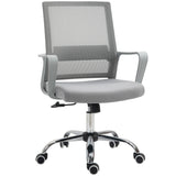 Mesh Fabric Home And Office Chair 58cm Wide With Armrest - Velmora
