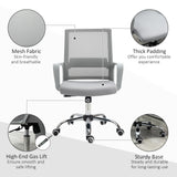 Mesh Fabric Home And Office Chair 58cm Wide With Armrest - Velmora