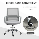 Mesh Fabric Home And Office Chair 58cm Wide With Armrest - Velmora