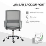 Mesh Fabric Home And Office Chair 58cm Wide With Armrest - Velmora