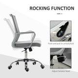 Mesh Fabric Home And Office Chair 58cm Wide With Armrest - Velmora