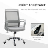 Mesh Fabric Home And Office Chair 58cm Wide With Armrest - Velmora