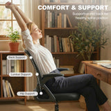Mesh Fabric Home And Office Chair 58cm Wide With Flip Up Armrest - Velmora